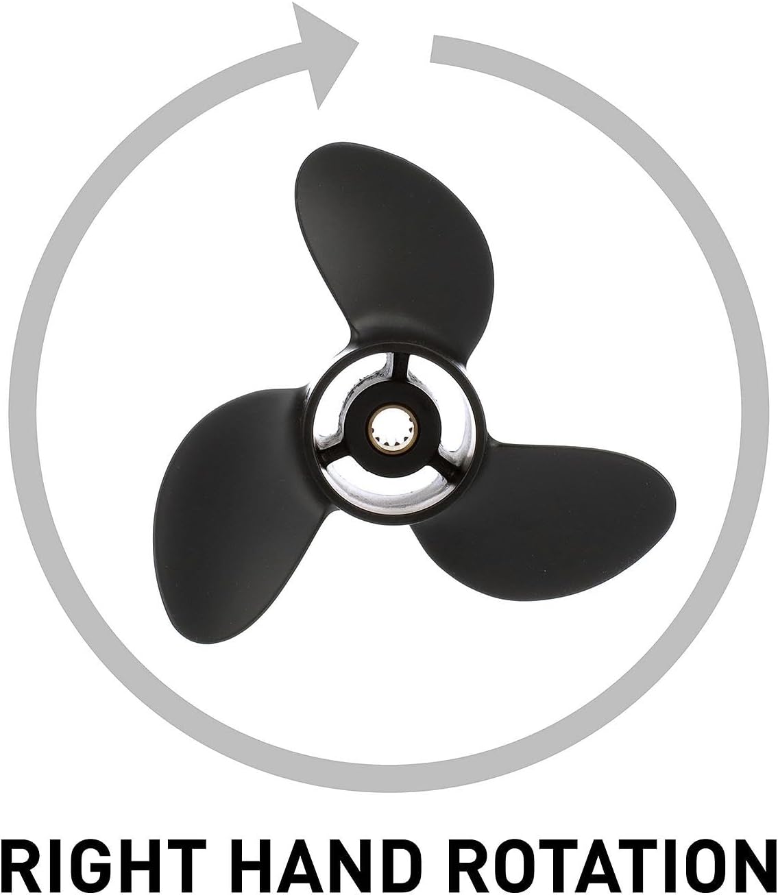 MERCURY Black Max 3-Blade Aluminum Propeller, 7.8" Diameter x 7" Pitch, Right Hand Rotation