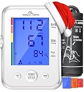 Blood Pressure Monitor for Home Use: Easy@Home Upper Arm Large Cuff BP Machine - Automatic Tensio...