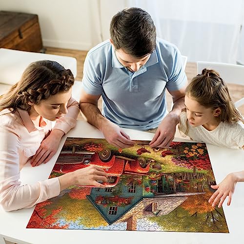 Puzzle de 1000 Piezas para Adultos - Rompecabezas de Madera de Casa en el Campo - Decoraciones Artísticas, Juguetes Educativos - Tamaño Terminado 29.5"X20" miniatura 6