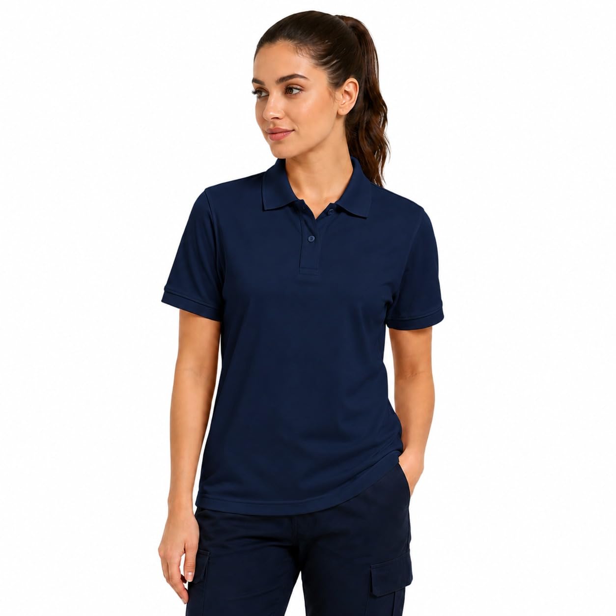 SPOTLIFESZ Women's Sports Light Weight Polo t Shirt for All Games-picture-29