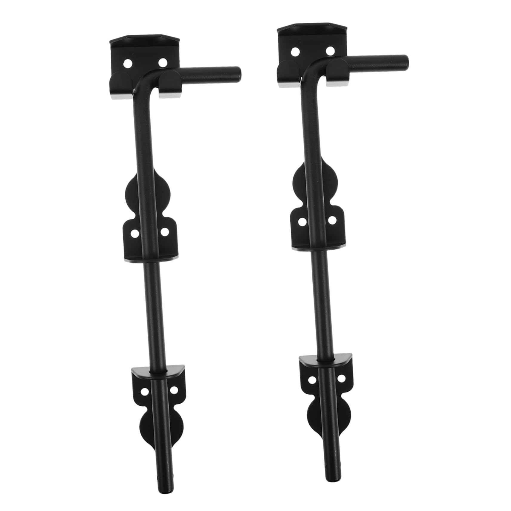 Baluue 2 pièces Boulon à Tige Robuste Acier Résistant Corrosion Loquet de Sol pour Portail Bois Métal PVC Sécurité Renforcée pour Clôtures Extérieures Lot