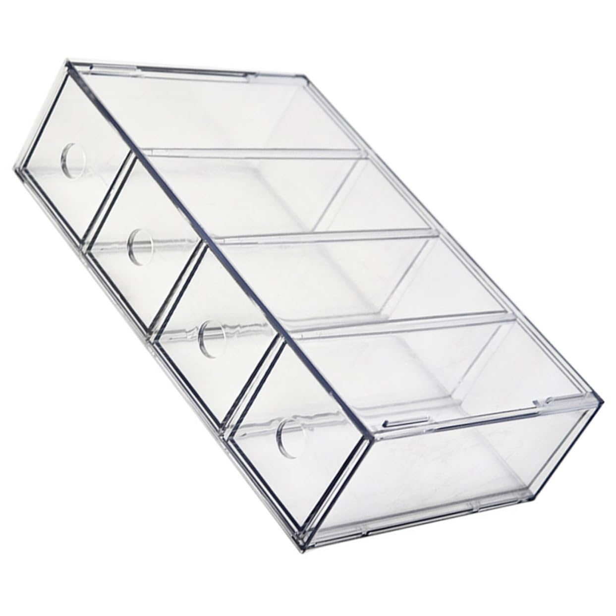 Luxshiny Portatrucchi in Acrilico Organizer Per Trucchi Impilabile Scatola Per Cosmetici Trasparente Contenitore Portaoggetti Per Toeletta Organizer Per Cosmetici e Bellezza