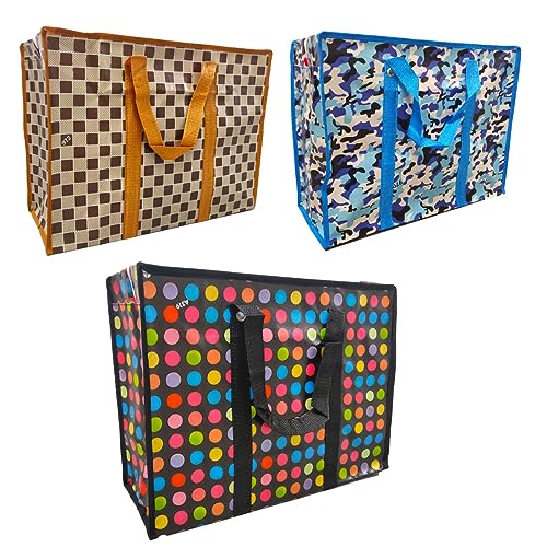 iPEAK Storage Bags Heavy Duty Laundry Bag Waterproof Dust Resistant Reusable Double Zipper Bag for Moving House Clothing Wardrobe storage