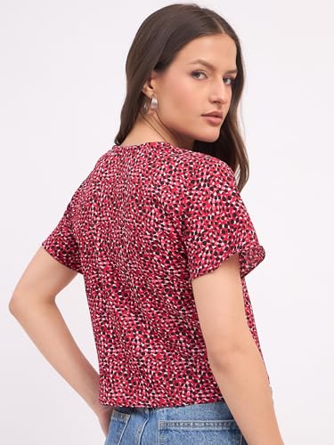 Image of SheWill Women's Embroidered Cotton Blend Ethnic & Western Top