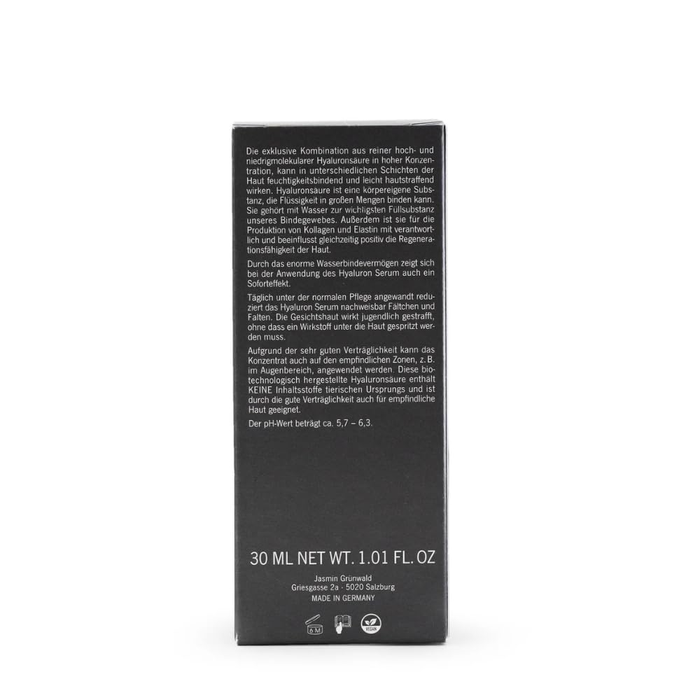 Hyaluron Serum, 30 ml – Hoch- & niedrigmolekulare Hyaluronsäure für intensive Feuchtigkeit, Soforteffekt & Anti-Aging, Vegan & ohne Parabene, Für alle Hauttypen
