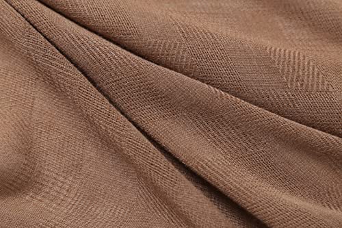 Jeelow Lightweight Scarves Fashion Light Shawl Beach Wrap For Women (Light Brown) #TOP7