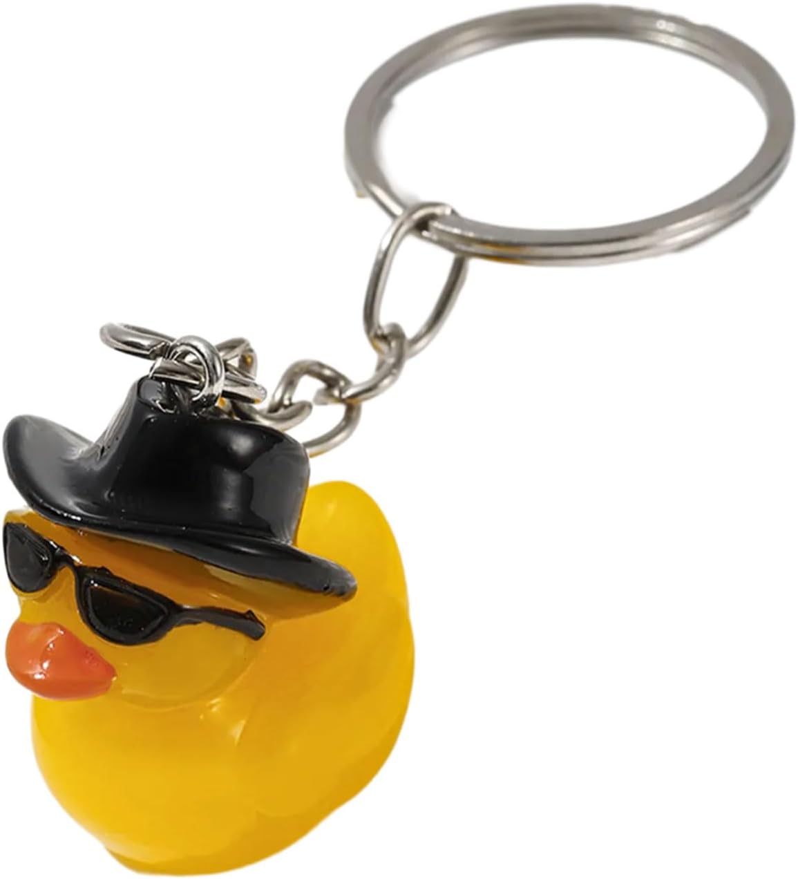 Cute Duck Keychain with Hat Handmade Yellow Duck Pendant Keychain/Earrings Eye catching Pendant for Women and Kids