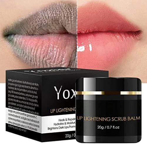 H.D.S.N. Lip Scrub For Dry Lips 20g - Lighten Dark Lips For Smoking Men Women Smoker | Natural Balm Moisturizer Exfoliator Sleeping 0.7 Fl Oz (Pack of 1)