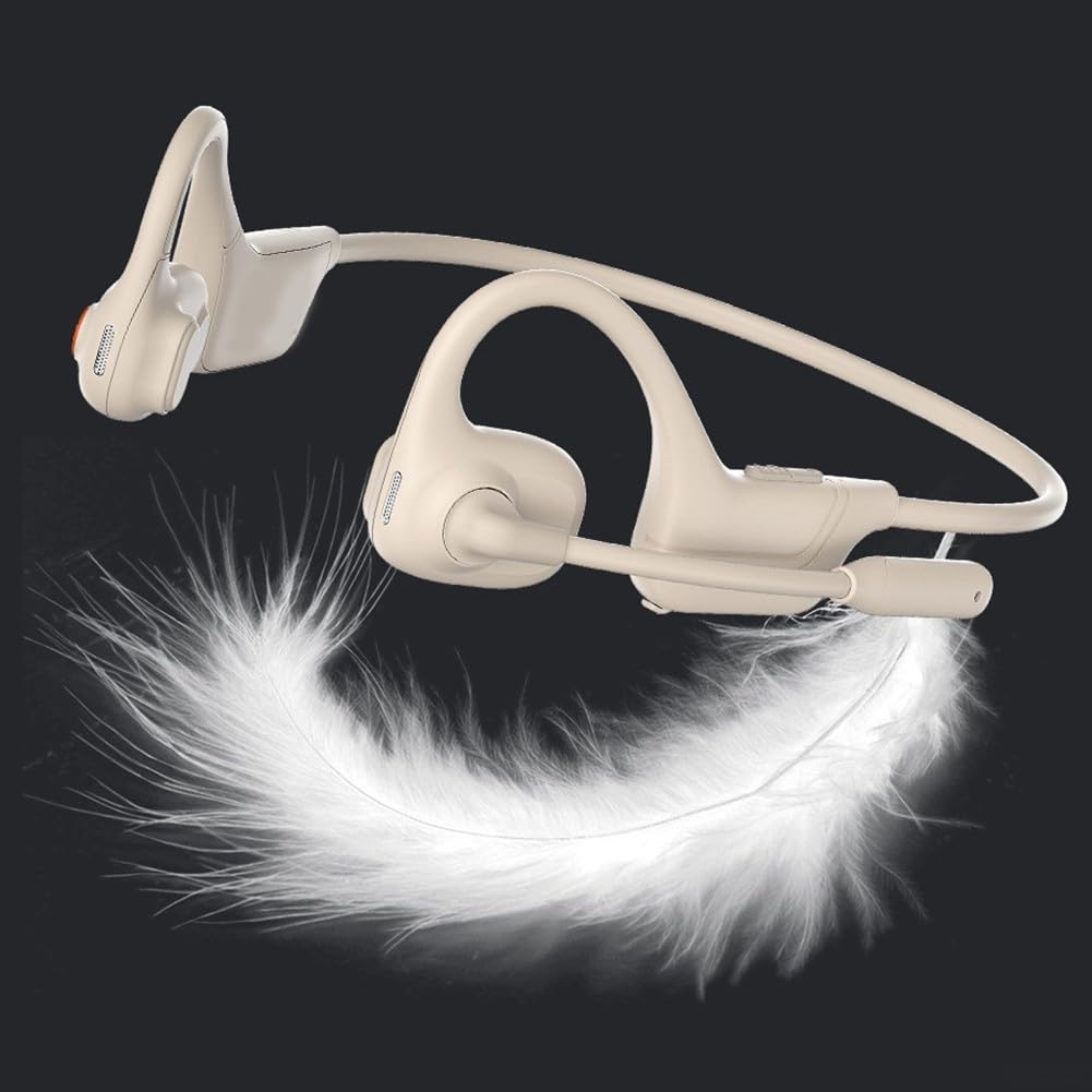 Casque à oreilles ouvertes avec micro pour course à pied, cyclisme en toute sécurité (noir)