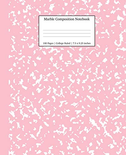 Marble Composition Notebook College Ruled: Pink Marble Notebooks, School Supplies, Notebooks for School (Notebooks College Ruled)