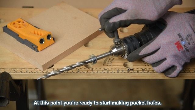 Image of POWERTEC Pocket Hole Jig, Pocket Hole Accessories with Drill Bit, Stop Collar, Screw Kits, Dust Collector Adapter. Easily Adjustable Drill Guides for Wood Working Pocket-Hole Joints (71845)