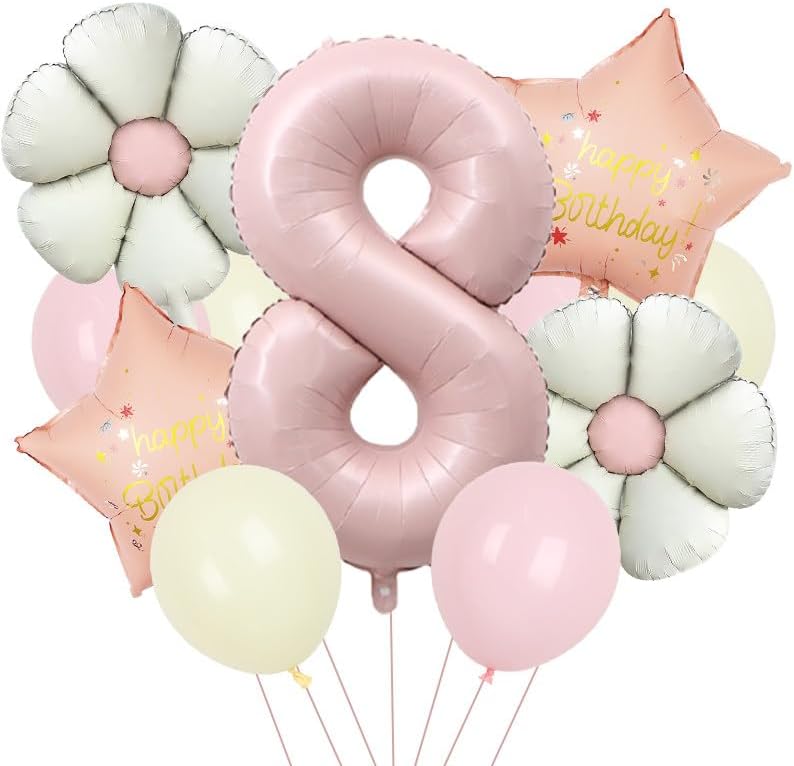 Daisy 5th Birthday Party Decorations Pink Balloon Number 5 Daisy Birthday Party Decorations for 5 Year Old Daisy Supplies (Pink 5th) image 5