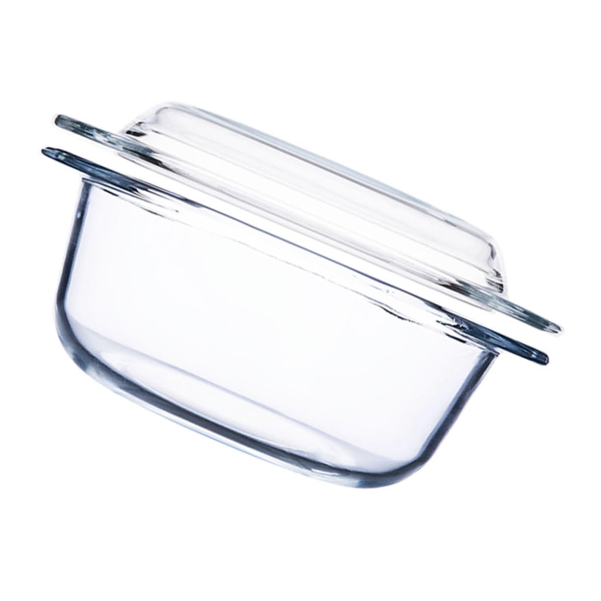 Cabilock 1l Mikrowellengeeignete Glasschüssel mit Deckel aus Gehärtetem Glas Hitzebeständig und Leicht zu Reinigen als Ofenglas Suppenschüssel für Küche