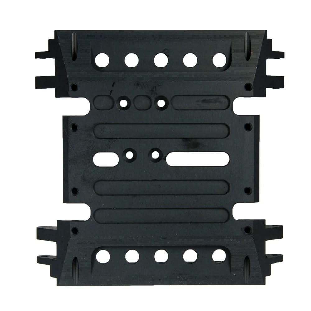 RC Crawler Center Gear Box Skid Plate 1/10 Escala de Aluminio Upgrade Part Compatible con el Coche de Crawl RC 1/10.(Black)