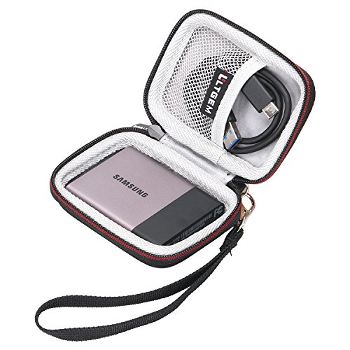 LTGEM Case for Samsung T5/T3/T1 Portable 250GB 500GB 1TB 2TB SSD USB 3.0 External Solid State Drives-Black