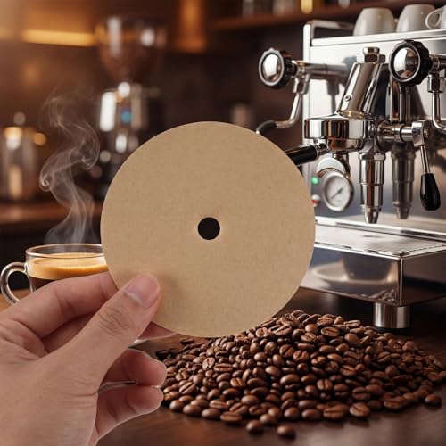 Image of 500Pcs Percolator Coffee Filters, 3.5in Disc Coffee Filters, Natural Unbleached Coffee Filters, Disposable Coffee Filters for Percolator Coffee Pot and Flat Bottom Basket
