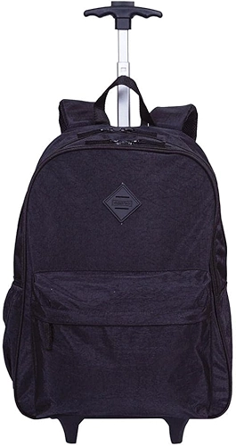 Mochila Escolar, com Rodinha, Rolling Crinkle, 50 cm, Preto - Sestini