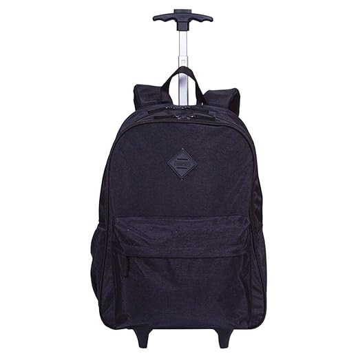 Mochila Escolar, com Rodinha, Rolling Crinkle, 50 cm, Preto - Sestini