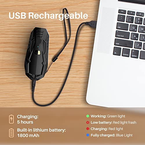 Bubbacare Anti Bell Gerät Hunde, Tragbares Ultraschall Antibell Ultraschall Gerät mit Doppelfrequenz, 16.4 Fuß Effektives Antibell für Hunde für das Training im Innen- und Außenbereich