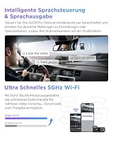 【A229 Pro 2CH+HK4 Kit】 VIOFO A229 Pro 4K + 2K Dual STARVIS 2, HDR Vorne hinten Dashcam Auto, Sprachsteurung & 5GHz Wi-Fi WLAN Autokamera, Ultrapräzises GPS mit CPL Filter – Ansicht 5