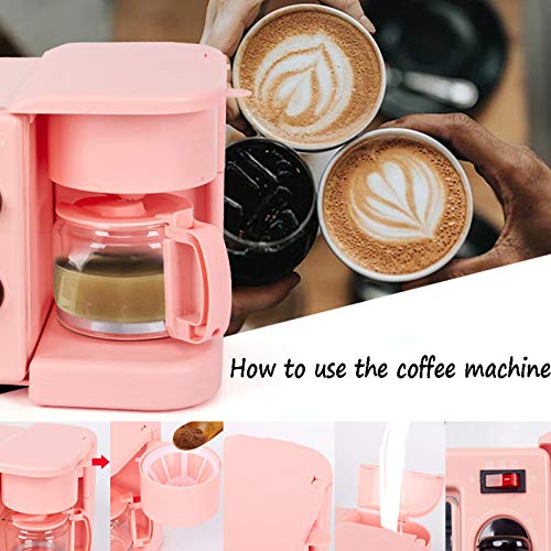 Zklnb Family Multi-Function Electric Oven, Three-In-One Smart Oven Coffee Machine With Omelet, Air Fryer With Baking Tray, Mini Toaster, Coffee Machine, Small Appliances,Pink #TOP1