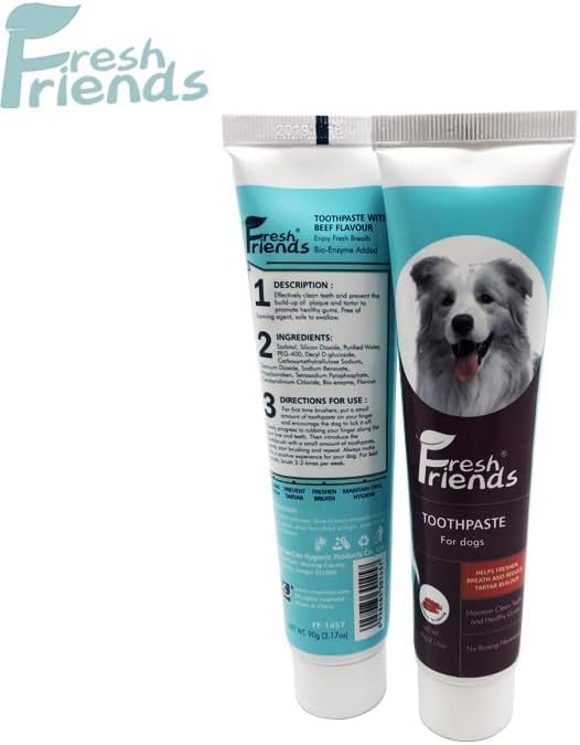 Miniatura 7 de Fresh Friends Pasta de dientes enzimática para perros  Pasta de dientes de menta para cachorros  Pasta de dientes de encías  Mejora la salud de las