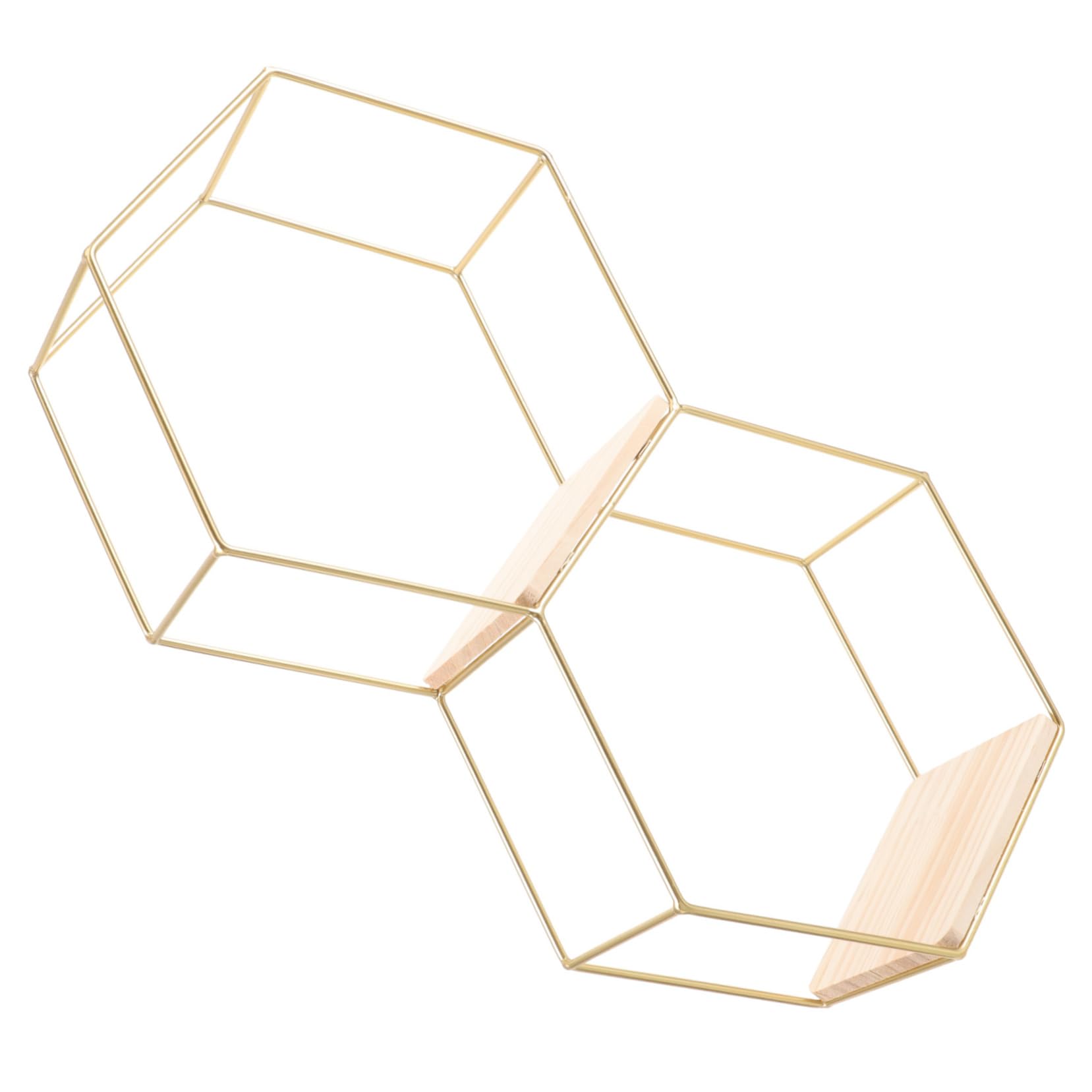Étagère flottante hexagonale solide au design moderne et épuré