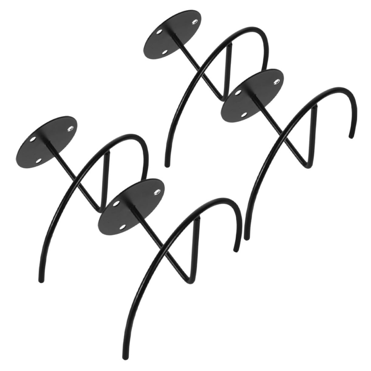 KOMBIUDA Perchero de Pared para Sombreros de Acero al Carbono 4 Piezas