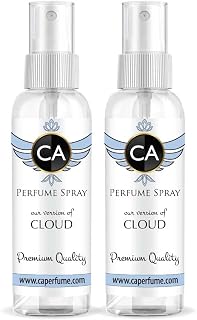 CA Perfume Impression of Cloud For Women Long Lasting Eau de Parfum Spray Refillable Atomizer Bottle 2 Fl Oz/60ml X2