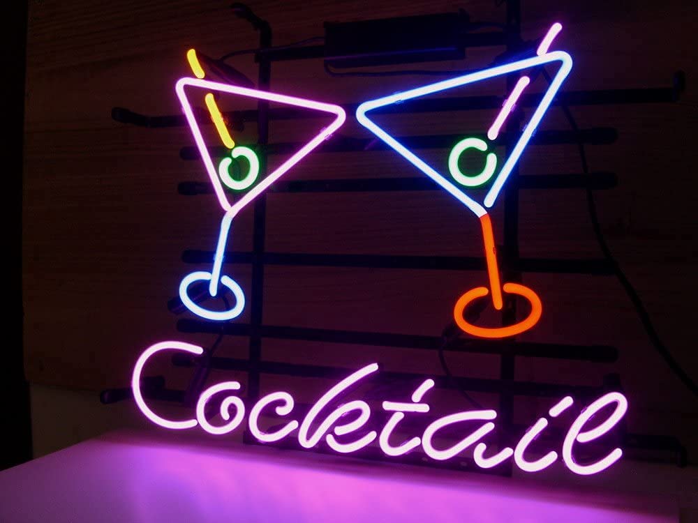 Amazon | LiQi【 Cocktail Martini LOGO BEER BAR 】ネオン 看板 NEON