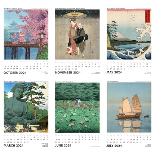 Image of Tallenge - Japanese Masters Collection - 2024 desk Calendar - 6 x 9 Inches (Paper, Desk Calendar)