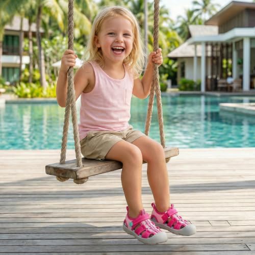Image of Wide Toe Box Toddler Sandals Water Shoes Boys Girls Quick Dry Summer Beach