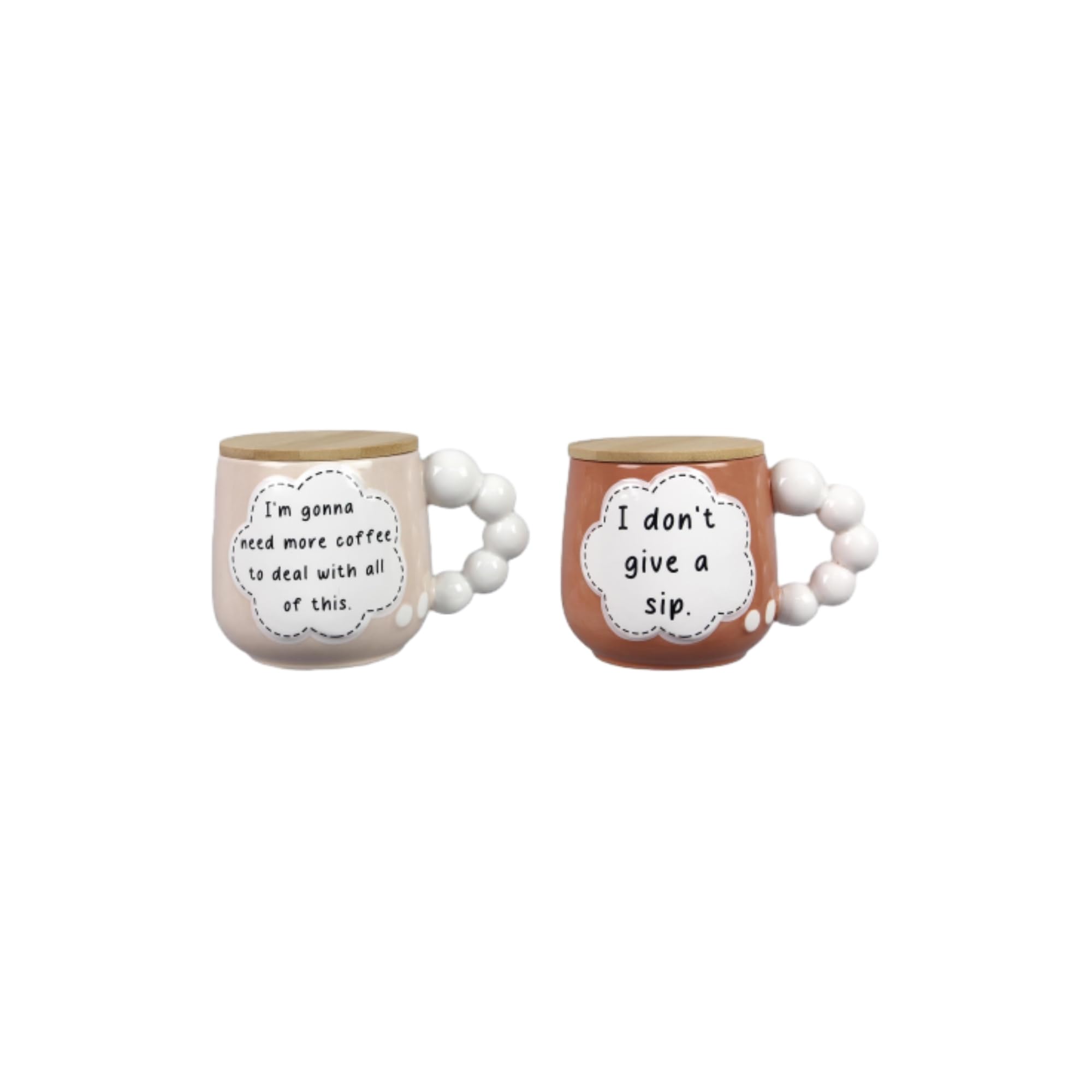 Amazon.com | Young's Inc Ceramic Humor Coffee Mugs Set of 2 with