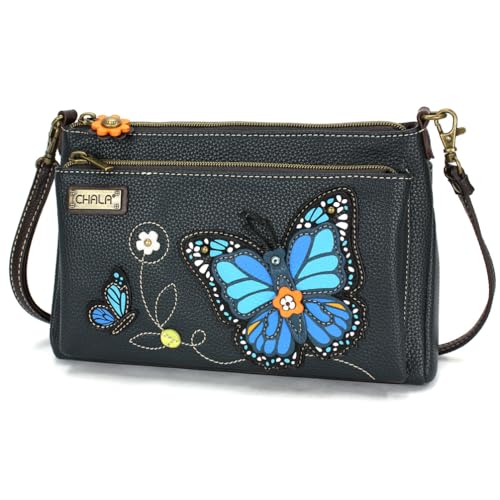 Image of CHALA RFID Protected Vegan Leather Deluxe Crossbody Bag with Adjustable Straps