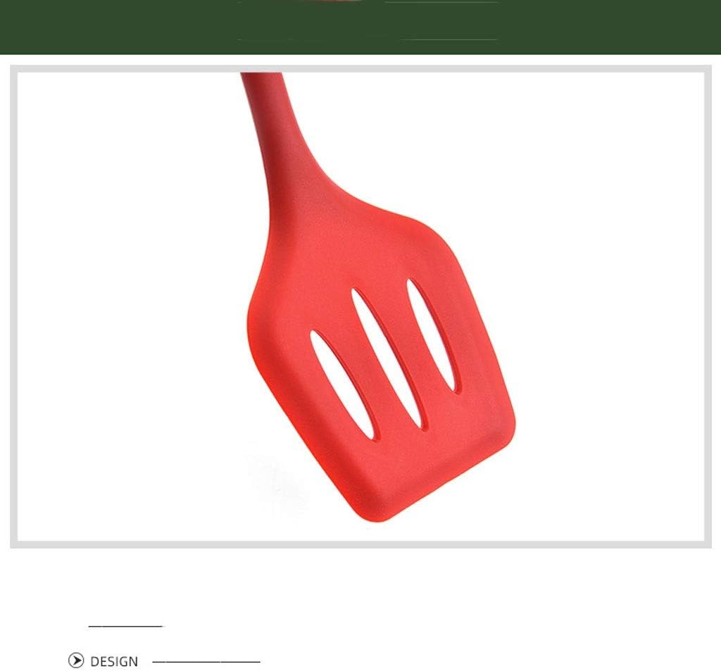 Silicone Kitchen Tools Set Cooking Tools Utensils Set Spatula Shovel Soup Spoon Non-Stick Cookware Special Heat-Resistant Design (Color : B) (A)