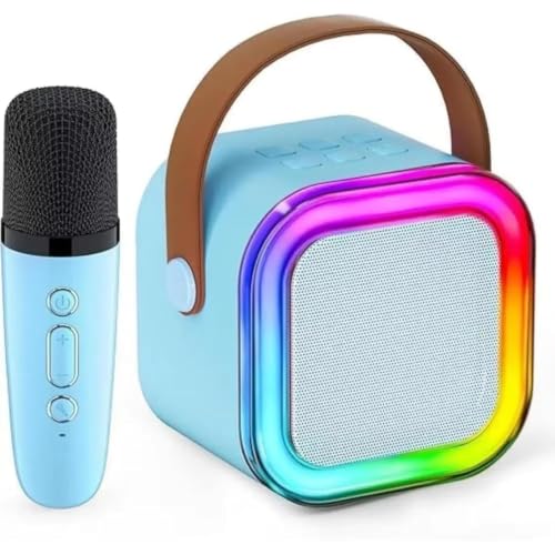 Image of Wireless Karaoke Microphone with Speaker, Portable Bluetooth Karaoke Machine for Kids, Mini Karaoke Machine, Rechargeable Mini Singing Speaker with LED Lights, Mic & Speaker Set |