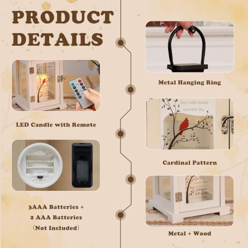 Image of Memorial Lantern, Sympathy Gifts for Loss of Loved One, Funeral Gift