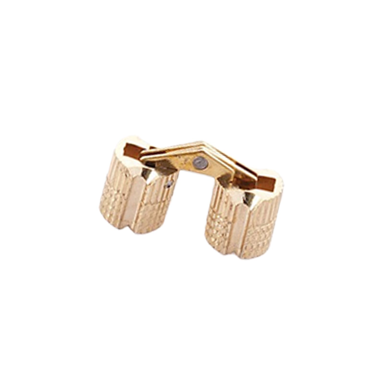 Elnwnnkc Multicolor 2Pcs Furniture Brass Barrels Hinges For Closet Cupboard Door Hardware Concealed Mounting Furniture Brass Concealed Cylindrical Hinge Small Barrels For Jewelry Keepsakes Box Cabinet Door