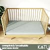 KATU 100% Organic Latex+Coconut 2-Stage Crib Mattress for Infant/Newborn/Toddler Safe Non-Toxic Hypoallergenic Breathable GOTS GOLS w