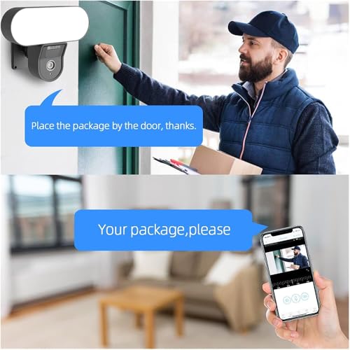 Image of Golens V59 Smart Flood Light Camera | 2MP Wi-Fi Camera | PIR Motion | Night Vision | Waterproof | Supports Android & iOS | Cloud Storage & TF Card Up to 128GB