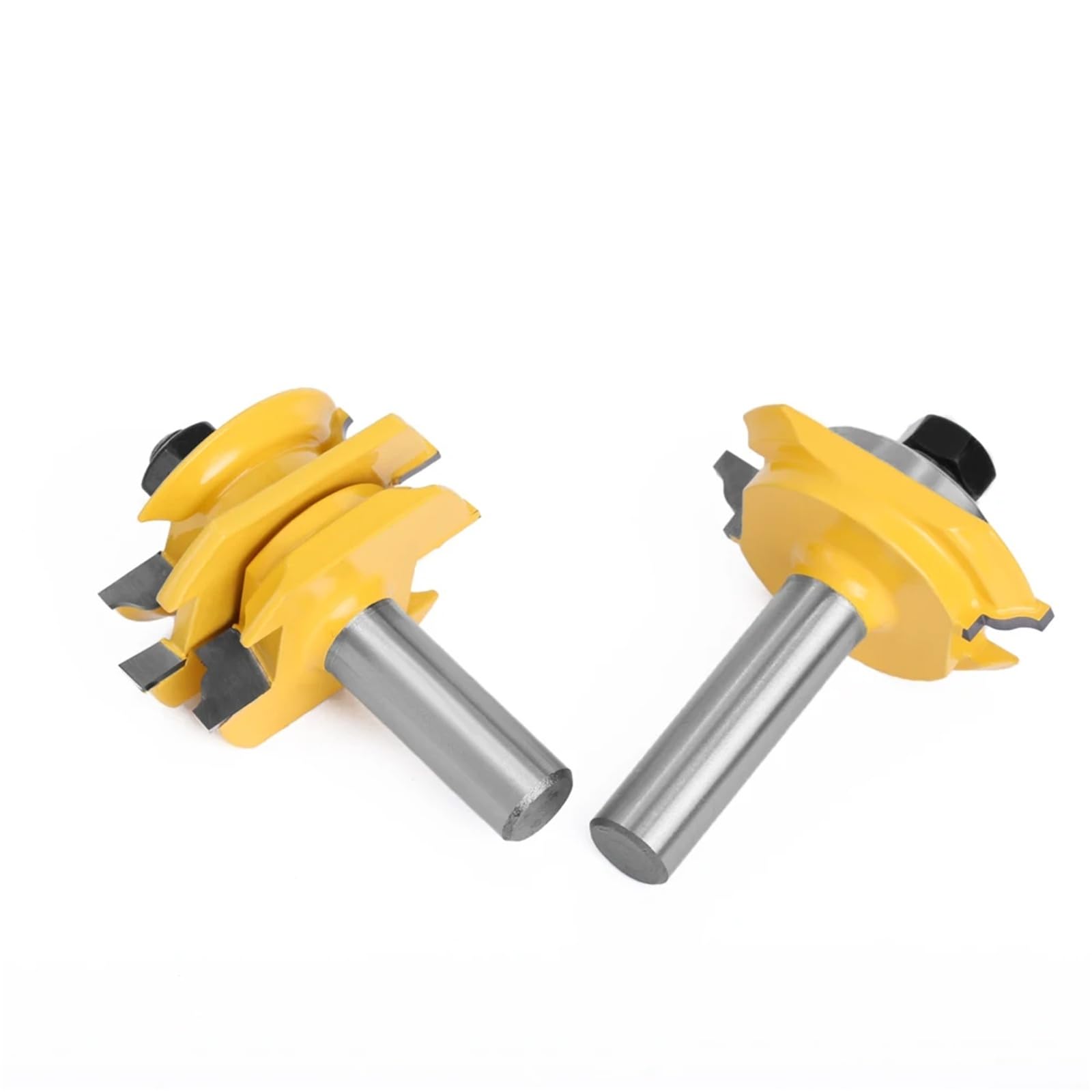 Fresa per incastri maschio-femmina, Set di 2 frese for porta in vetro con perline, gambo da 12 mm o,7(12mm Shank)