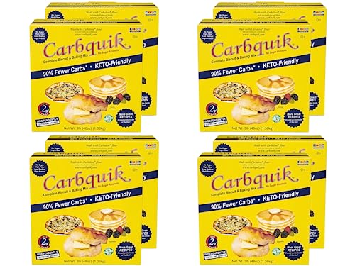 Carbquik Biscuit & Baking Mix (3 Lb) Mix For Keto Pancakes, Biscuits, Pizza Crust, Bread, And More - Keto Food - No Sugar - Low Carb - Nut Free - Quick And Easy Keto Friendly Substitute For Traditional Baking Mix (8-Pack) #TOP5