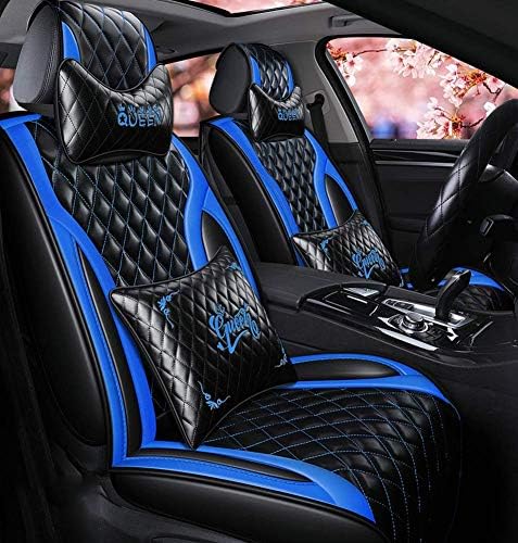 高級車のシートカバー四季ユニバーサル女性の座席クッションに囲まれたかわいい漫画のシートカバー革夏のシートカバー 黒 B07xjs77 18 458円