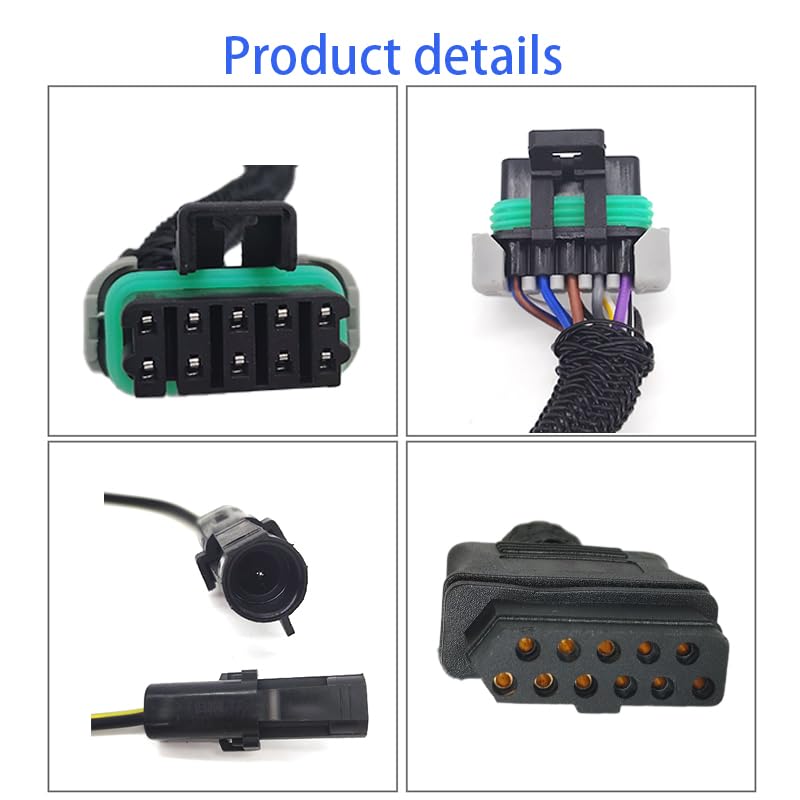 11-Pin Vehicle Side Light Wiring Harness Kit Fit for Western Fisher Blizzard SnowEx Plows Replace 26357/22413