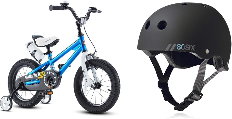 Royalbaby 12" Kids Bike Learning Bicycle with 80Six Kids Bike Scooter Skateboard Helmet Ages 5+