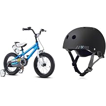 Royalbaby 12" Kids Bike Learning Bicycle with 80Six Kids Bike Scooter Skateboard Helmet Ages 5+