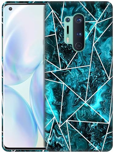 Coque OnePlus 8 Pro antichoc bleu imprimé géométrique fin