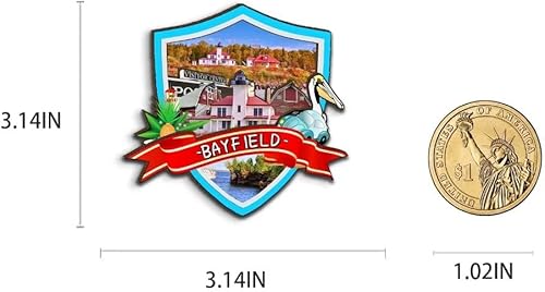 Miniatura 3 de Bayfield Wisconsin USA - Imán de madera para nevera, 3D, monumentos de viaje, coleccionables, recuerdos, decoración hecha a mano