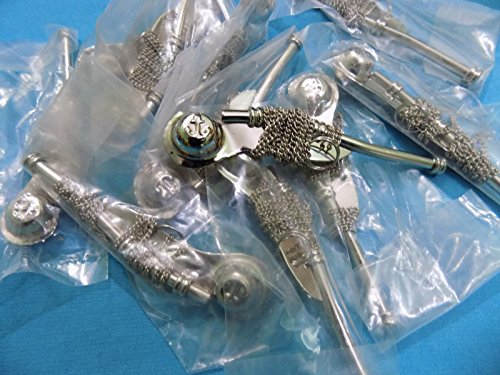 Silbato de bronce Ares India 5" con cadena, set de 10 miniatura 3