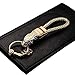 Leather Cord Key Chain Car Keychain Detachable Car & Home Keychain Leopard Head Car Keychain Metal Leopard Head with Blue Diamond Eyes Creative Metal Leather Rope Car Pendant,Gold